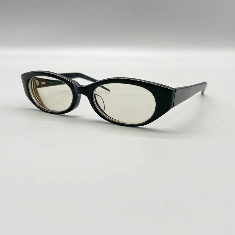 999.9 フォーナインズ E-06 初期モデル 絶版 眼鏡 メガネ セルフレーム ブラック 日本製 カラー レンズ 度入り アイウェア 50□18-140 希少