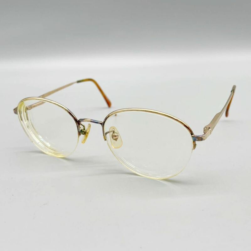 KENZO ケンゾー KE0701 メガネ 眼鏡 フレーム ハーフリム 金属 ウェリントン ゴールド 日本製 JAPAN レンズ 度入り アイウェア 52□19-140