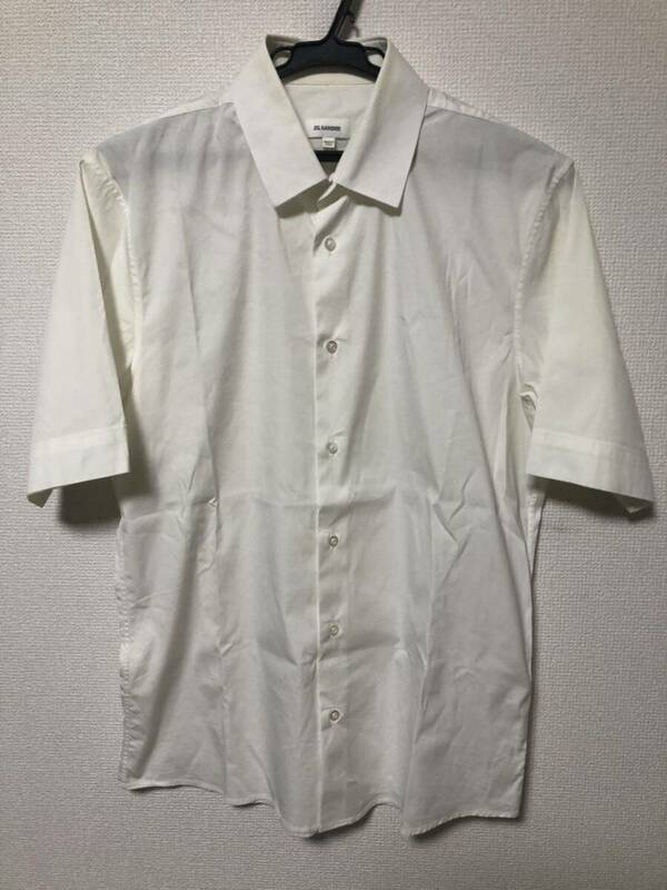 ジルサンダー Jil Sander 半袖 シャツ 白 39 white 無地 WHITE 