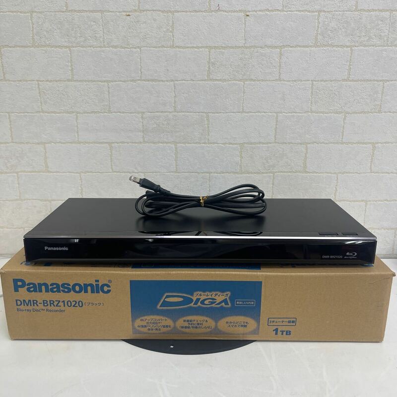 Y318. 33 Panasonic ブルーレイディスクレコーダー DIGA DMR-BRZ1020 1TB リモコン説明書無し　動作確認済み　電源　HDMI付き　2017年製