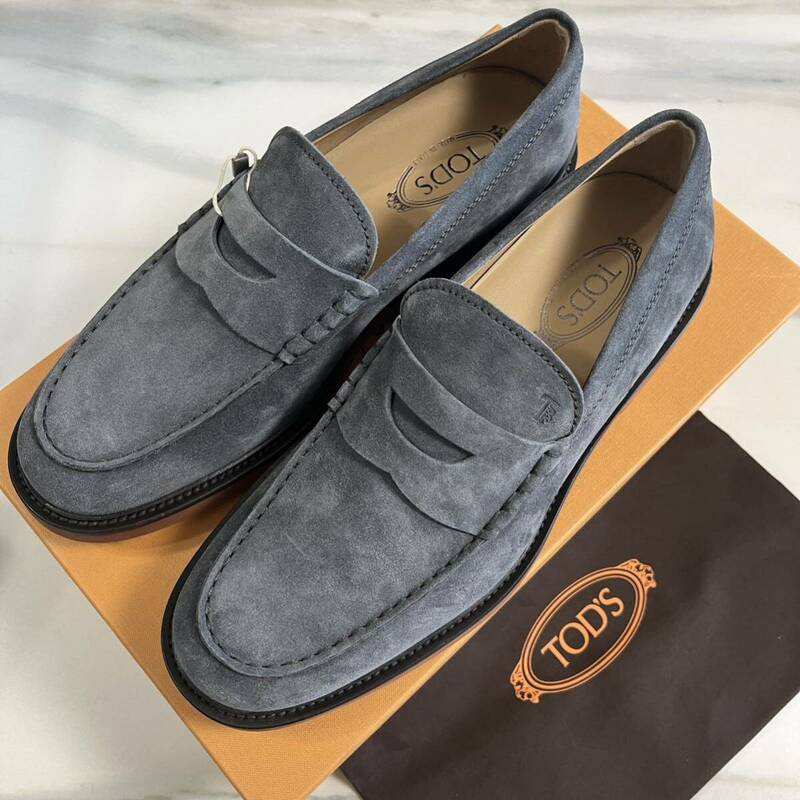 ★新品★【TOD’Sトッズ】モカシン　グレー　サイズ9 1/2・28.5cm