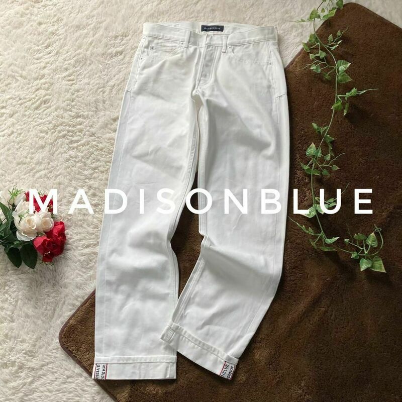 マディソンブルー　ホワイトデニム　セルヴィッチ　ストレート　メンズ可◎　4サイズ　日本製　試着のみ　MADISONBLUE