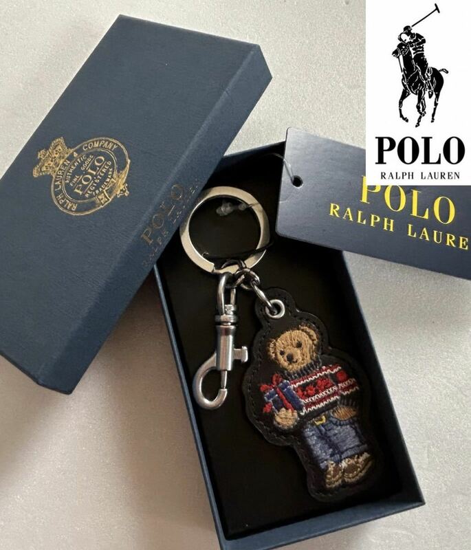 【送料無料】新品 Polo Ralph Lauren ポロ ラルフローレン★ポロベア キーホルダー フック付き 箱入り