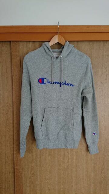 ※Champion AUTHENTICチャンピオンオーセンティック正規品ド定番スウェットパーカーフードMサイズグレー※