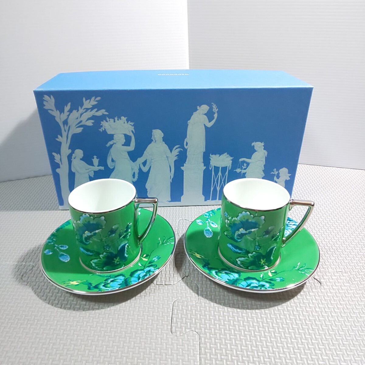 ウェッジウッド【ジャスパーコンラン カップ&ソーサー 2客】 WEDGWOOD シノワズリ デミタス エスプレッソ