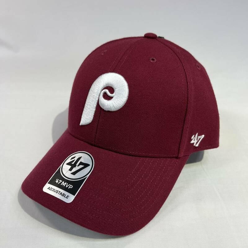 【新品】47 MVP フィラデルフィア フィリーズ クーパーズタウン バーガンディー Phillies CAP ベースボール キャップ 帽子 