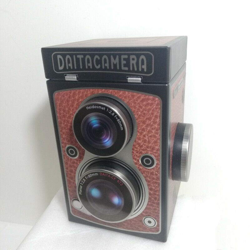 KALDI カルディ レフレックスカメラ 缶 空き缶 高さ12.6cm DAITACAMERA カメラ型ブリキ缶