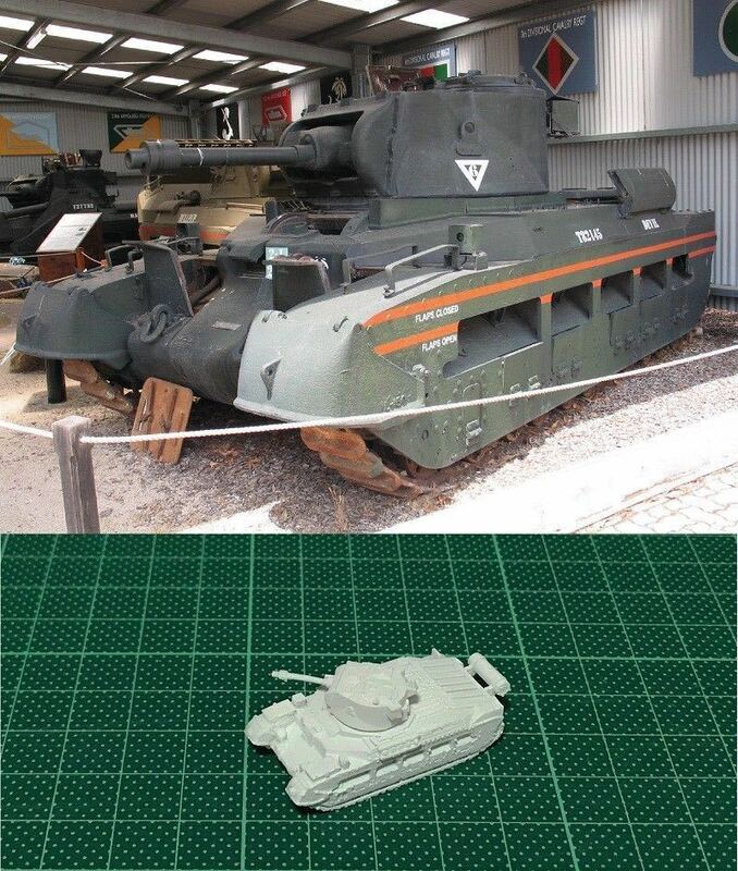 1/144 レジンキット WWII British Matilda II Frog Flame Thrower Tank