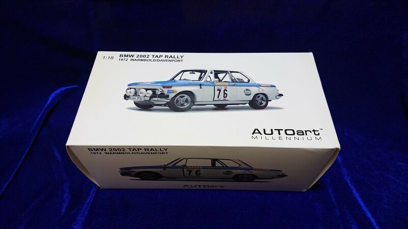 1/18 Autoart オートアート BMW 2002 TAP PORTUGAL RALLY 1972 Winner WARMBOLD / DAVENPORT #76 87247 ポルトガルラリー 