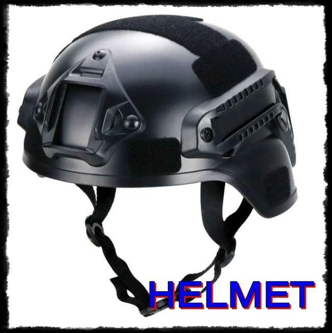 送料無料 サバイバルゲーム タクティカルヘルメット サバゲー ミリタリー 装備 コスプレ ブラック 黒