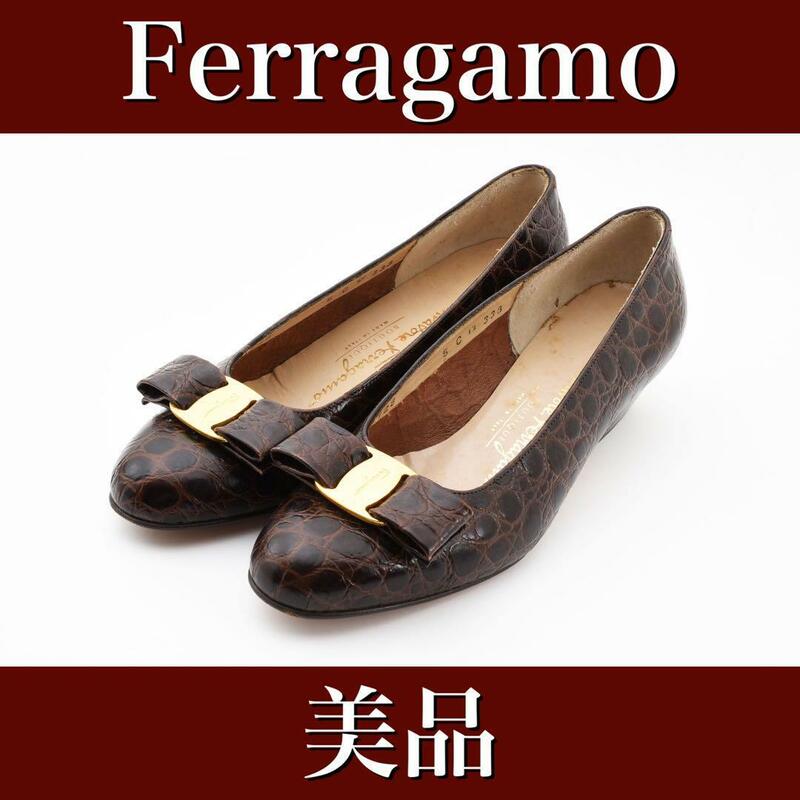 美品　Ferragamo フェラガモ　パンプス　ローファー　靴　24011615