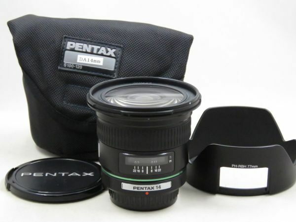 [21857W5]★ほぼ新品級★PENTAX SMC PENTAX-DA 14mm F2.8 ED IF フード・ポーチ付き