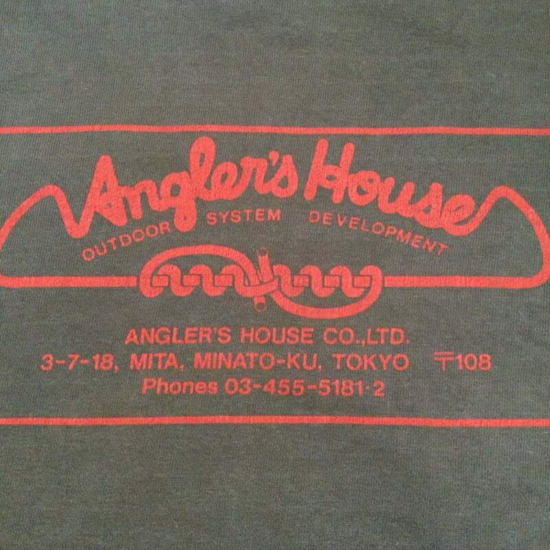 激レア80-90'sヴィンテージ Anglers Houseアングラーズハウス前VスウェットシャツSize L-XL 日本製/検ABUルアーフライフィッシングDAIWA