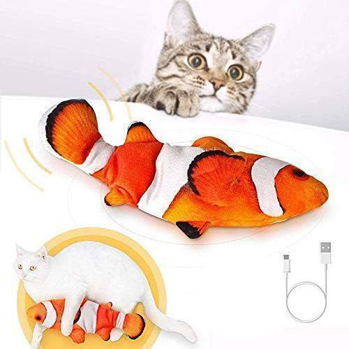 猫 おもちゃ 動く魚 電動魚 猫用 ぬいぐるみ 動く 魚おもちゃ クマノミ