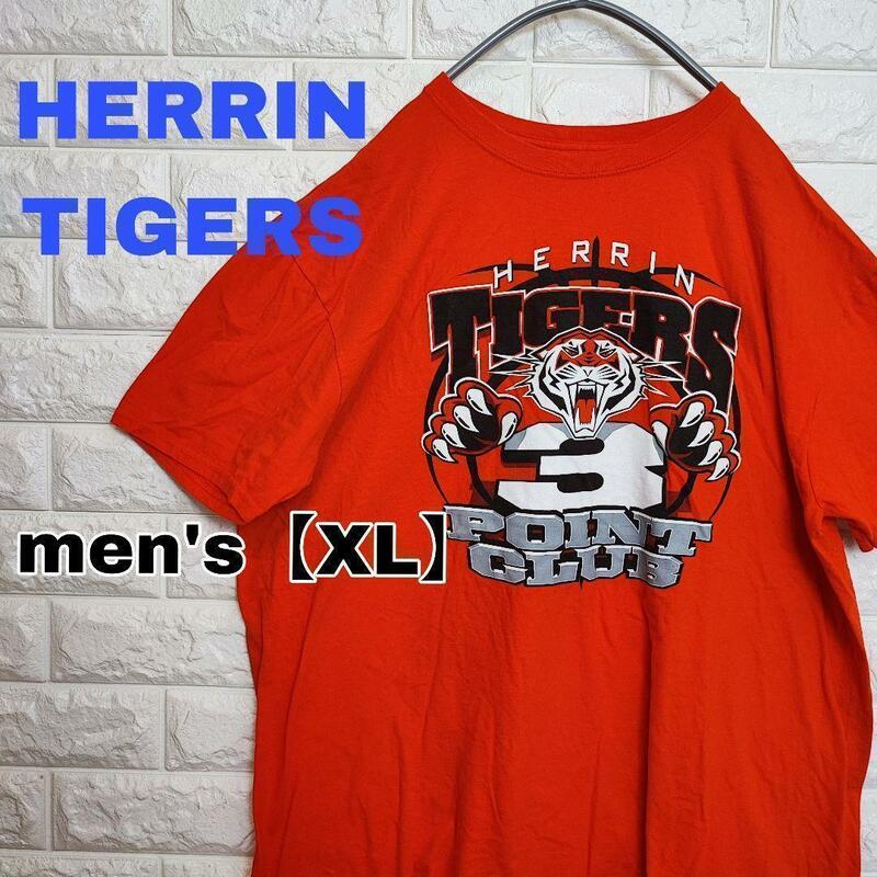 A271【HERRINTIGERS】プリントTシャツ　半袖【メンズXL相当】