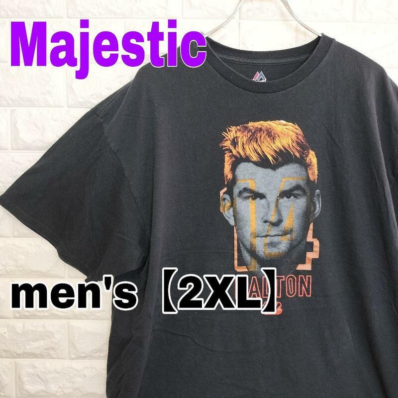 B603【Majestic】半袖Tシャツ　ダルトン【メンズ2XL】ブラック