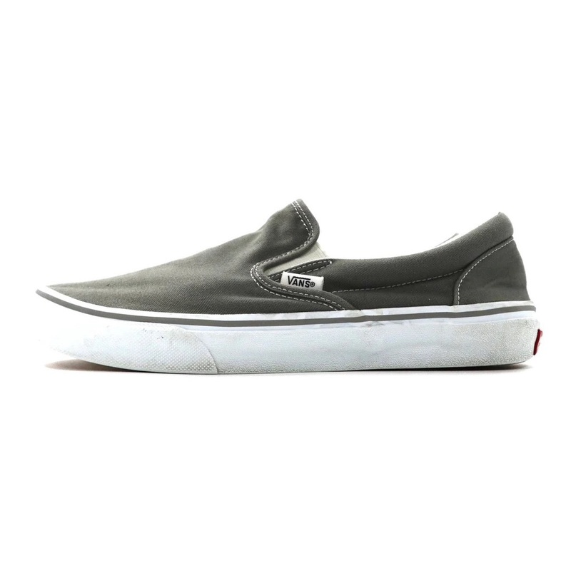 VANS スリッポンスニーカー 28CM グレー SLIP ON キャンバス V98CLA