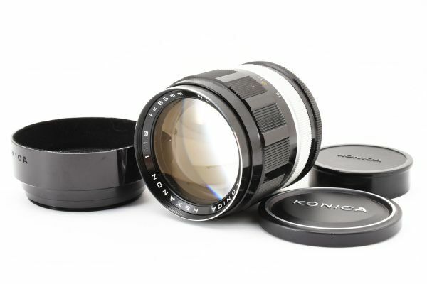 完動良品 Konica Hexanon 85mm F1.8 MF Lens 大口径 単焦点 中望遠 レンズ / コニカ ヘキサノン メタルフード付 希少銘玉 ※1 #5180