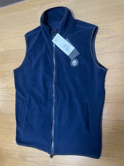 新品 タグ付 ハイドロゲン HYDROGEN フリースジップベスト VEST MICROFLEECE GOLF サイズ XS 本物 ネイビー NAVY 551-5171101 