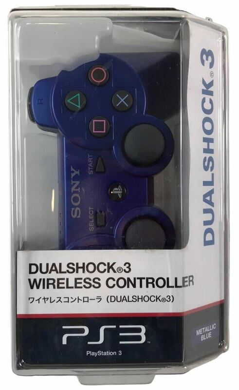 HY2202F PS3 PlayStation 3 プレステ ワイヤレスコントローラ (DUALSHOCK3) メタリック・ブルー