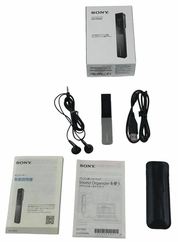 HY2228F ソニー ステレオICレコーダー ICD-TX650 : 16GB 高性能デジタルマイク内蔵 シルバー ICD-TX650 シルバー