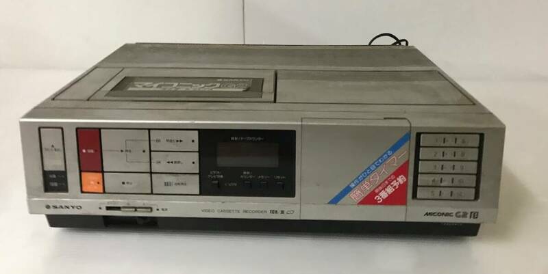 湘/SANYO/ビデオカセットレコーダー/VTC-G2/ビデオデッキ/サンヨー/マイコニックG2/VHS/ホームビデオ/通電確認済み/湘1.26-175鳥