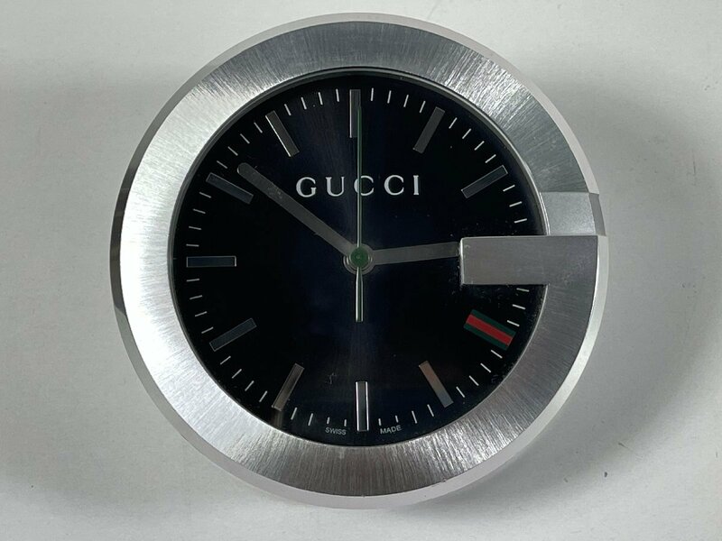 GUCCI グッチ 210 テーブルクロック 置き時計 Gラウンド (4) 【保証品】