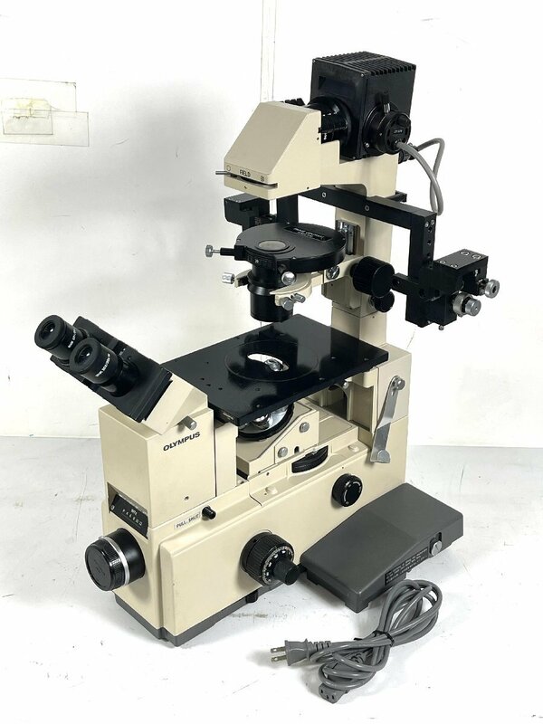 OLYMPUS IMT-2 倒立型 蛍光位相差顕微鏡 マイクロマニピュレーター ランプハウス 対物レンズ 4本 セット オリンパス 【現状品】
