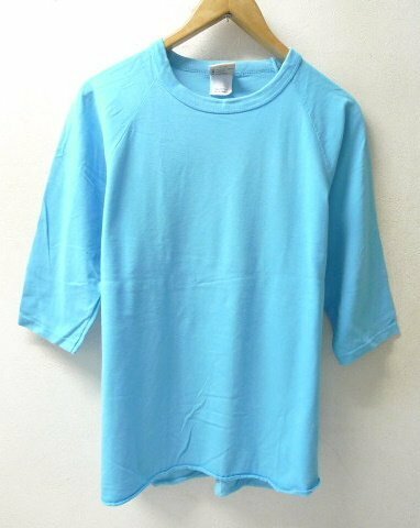 ◆GOOD WEAR グッドウェア ラグランスリーブ 7分袖 Tシャツ カットソー ブルー系 サイズM