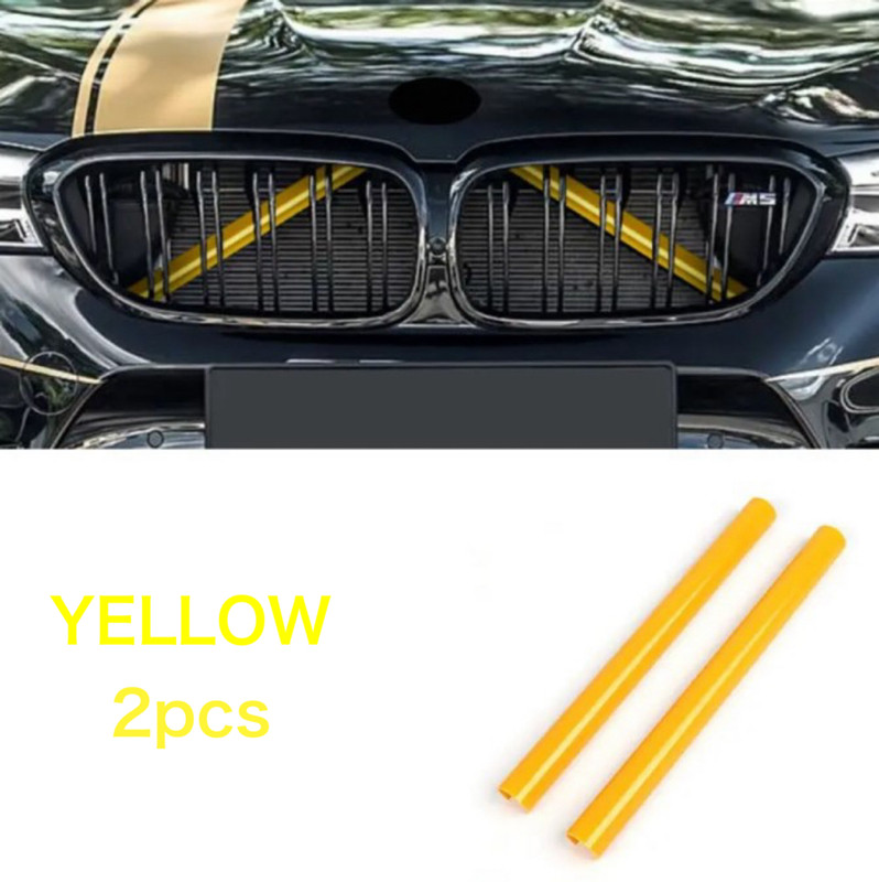 デザイン性UP♪ BMW フロントグリル 補強バー カバー 黄色 M2 F87 CS コンペティション エディションブラックシャドウ