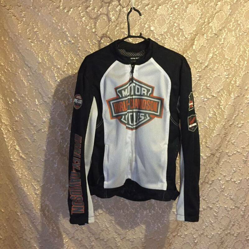 HARLEY DAVIDSON ハーレーダビッドソン RIDING GEAR メッシュ 白 黒 0305