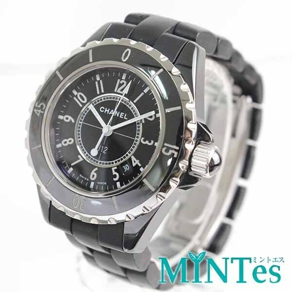 Chanel シャネル J12 レディース腕時計 クォーツ H0682 ブラック セラミック×ラバー レディース 女性 スタイリッシュ デイリー ビジネス
