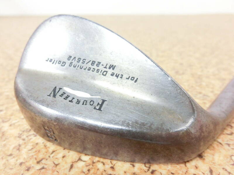 名器 レフティ♪FOURTEEN フォーティーン MT-28/56 V2 ウェッジ 56° 純正スチールシャフト Dynamic Gold FLEX-WEDGE 中古品♪F2631