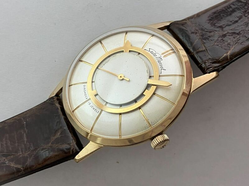 セイコー seiko マーベル marvel 腕時計 メンズ 手巻き ミステリー 1959年製造 アンティーク ミステリアス 変わり文字盤 J14022 1円〜