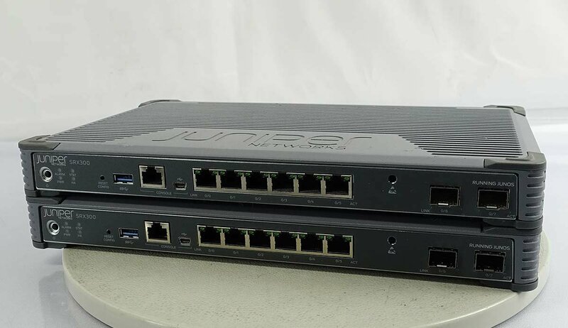 2台セット AC付 初期化済 Juniper Networks SRX300 ジュニパー ネットワークス セキュア サービス ゲートウェイ セキュリティ S030503