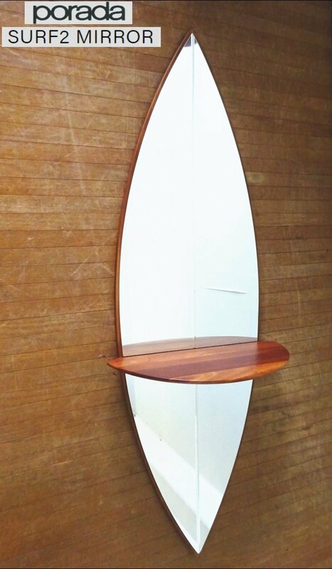 R060309 【展示品】 ACTUS/アクタス porada/ポラダ SURF２（サーフ２）ミラー ウォールナット無垢材
