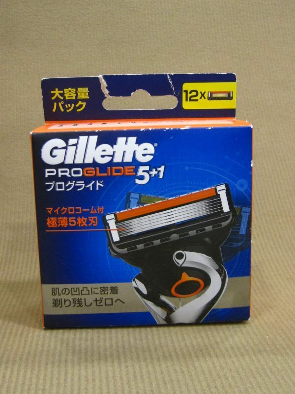 E1-198■即決 未開封品 箱難あり Gilette ジレット プログライド 5＋1 マイクロコーム付 極薄5枚刃 替刃 大容量パック 12個入り