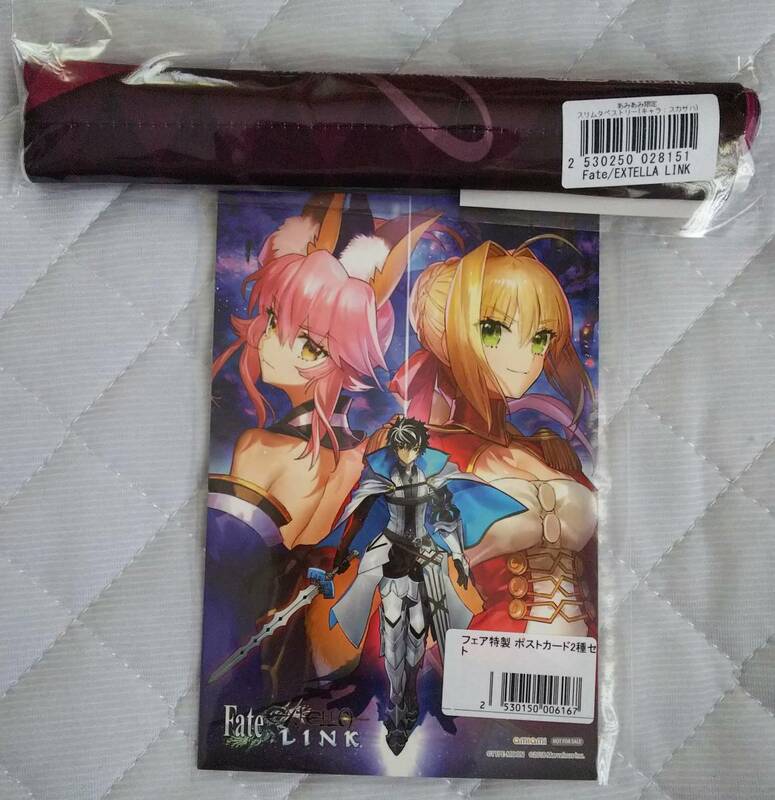 新品未開封 あみあみ限定特典 Fate EXTELLA LINK for ポストカード 二種類セット スリムタペストリー ワダアルコ