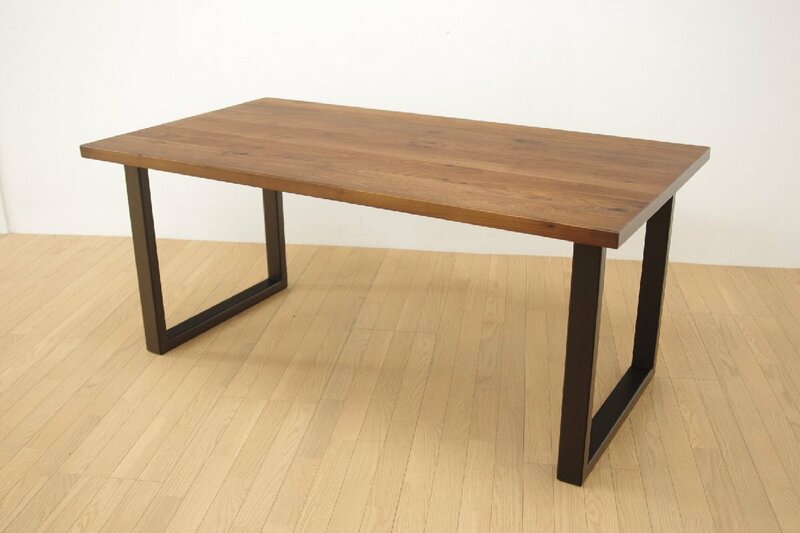 美品 ACTUS アクタス FJ TABLE ダイニングテーブル 2レッグ ウォールナット材 幅165cm×奥行90cm 4人掛け 4P 食卓机 シンプル モダン 19万