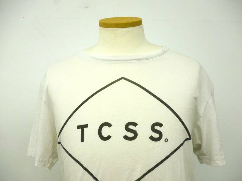 TCSS　ティーシーエスエス　半袖Tシャツ　ブランドロゴ　シンプルデザイン　ホワイト　MEDIUM　夏　メンズ　Y-459え