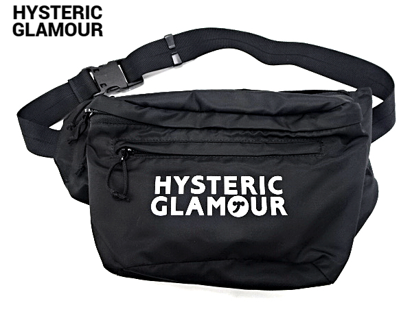 【HYSTERIC GLAMOUR Bag Black Waist Shoulder Body ヒステリックグラマー ウエストバッグ ボディーバッグ ショルダーバッグ ブラック】