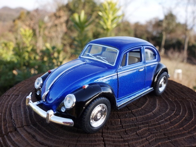 【送料350円】ワーゲン ミニカー ビートル １９６７年式 1/32 紺色/黒 フォルクスワーゲン ＶＯＬＫＳＷＡＧＥＮ