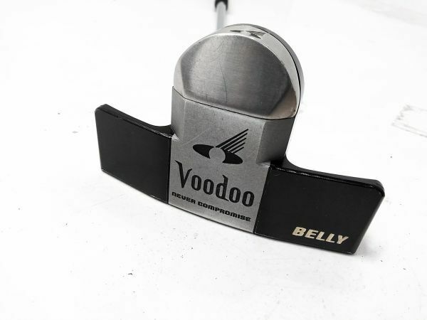 □中尺パター NEVER COMPROMISE ネバーコンプロマイズ Voodoo BELLY 純正スチールシャフト 40.5インチ カバー付 A-3-27-4@140□