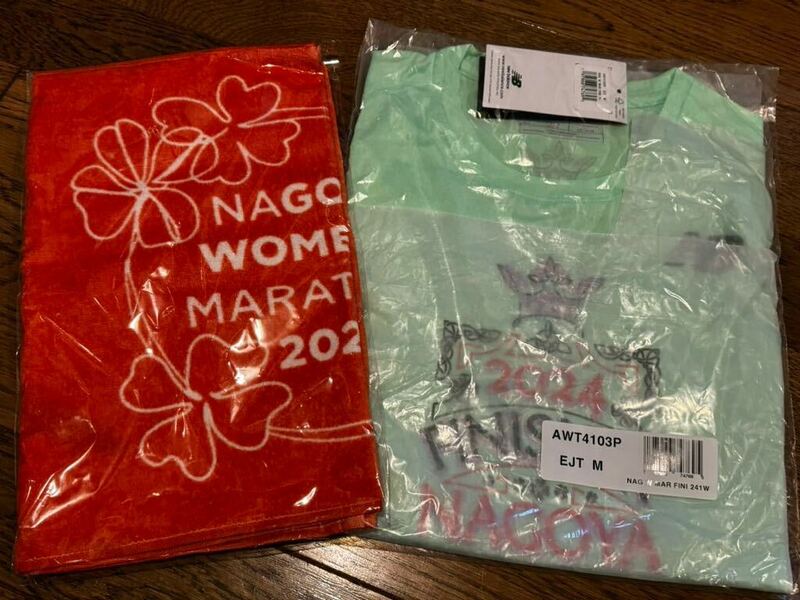 名古屋ウィメンズマラソン 2024 フィニッシュTシャツ　タオルセット　Mサイズ