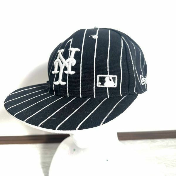 Made in USA★NEW ERA 59fifty★ニューヨークヤンキース/MLB/キャップ/帽子 ニューエラ 　7/62cm　ブラック　アメリカ製　Vintage/M-06