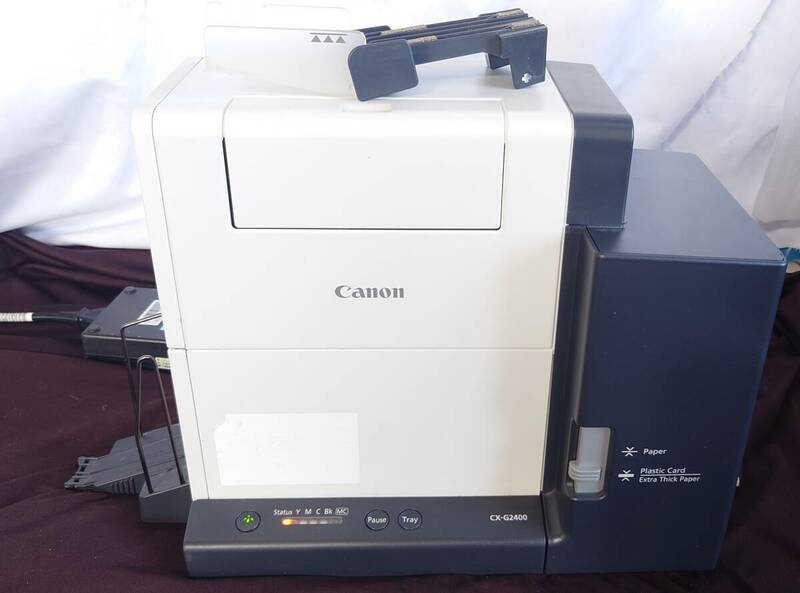 【WS3265 ジャンク】 給紙トレイ 固定部のプラ破損の為トレイが作動しないジャンク Canon CX-G2400 カードプリンター