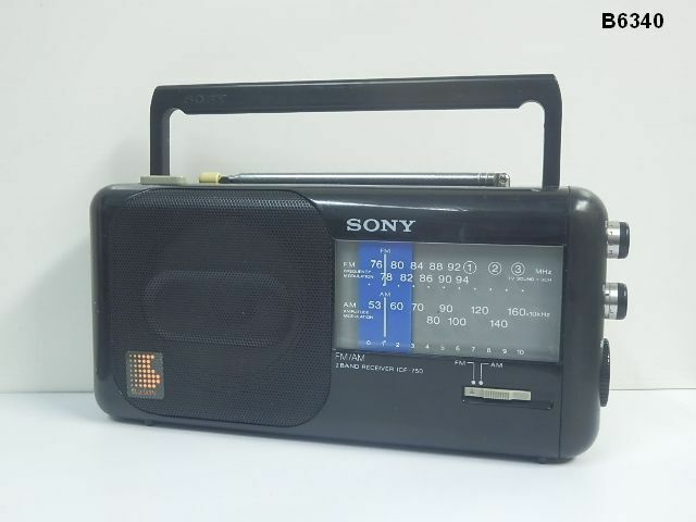 B6340S SONY AM/FM 2BANDラジオ ワイドFM対応 ICF-750 動作品