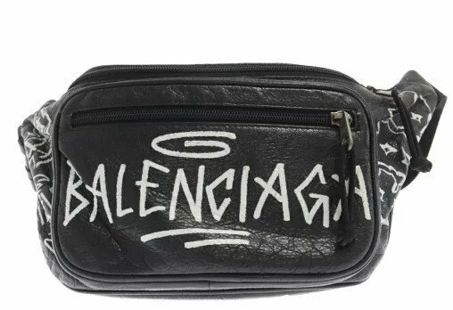 即決　極美品　BALENCIAGA　バレンシアガ　EXPLOLER エクスプローラー グラフィティレザーウエストバッグ ボディバッグ ブラック