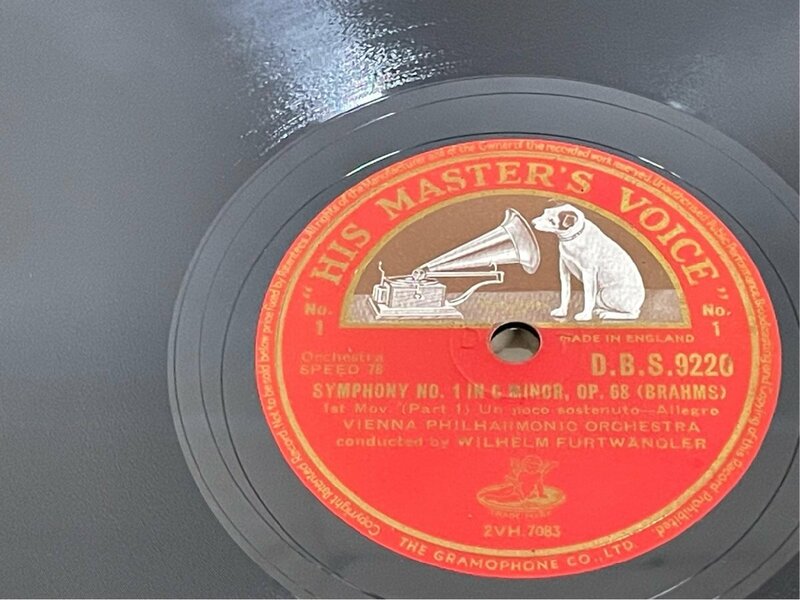 SP盤 6枚組 英HMV DBS9220/DB9221-25 フルトヴェングラー ウィーン・フィル ブラームス 交響曲第1番 ハ短調作品68 洗浄済