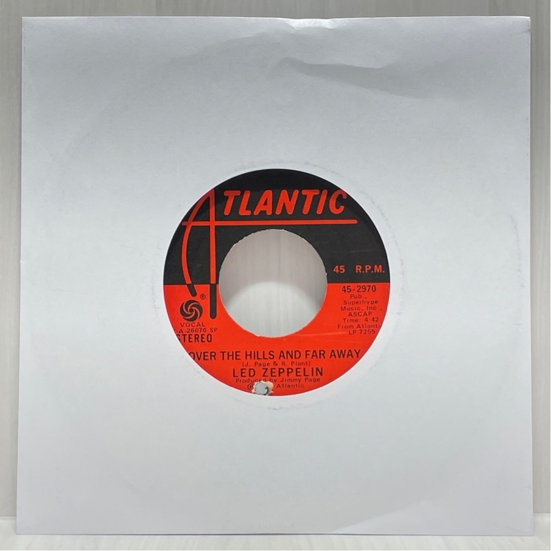 US ATLANTIC 45-2970 Over The Hills and Far Away Led Zeppelin Dancing Days 洗浄済 EP